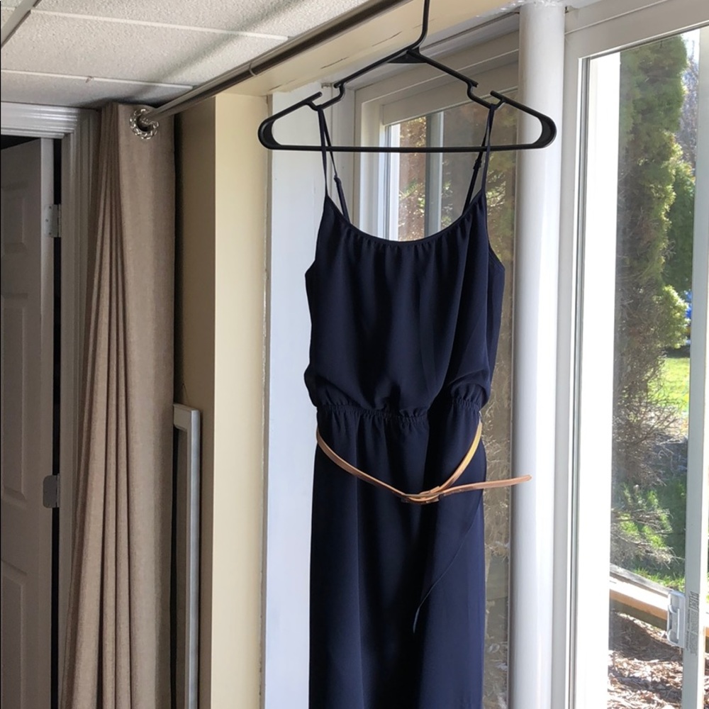 Navy hi-lo dress